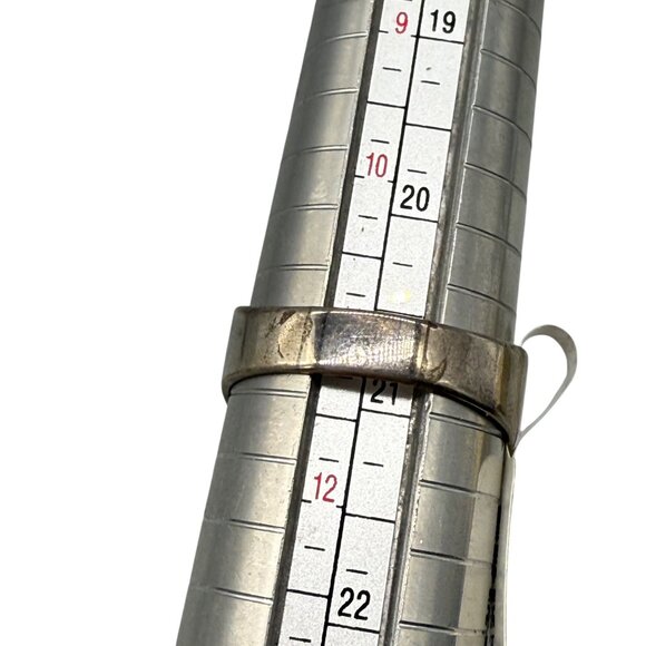 Sarda Bali-Style Artisan Sterling Silver Ring Pear-Shaped Colcanic Quartz Triple - Picture 10 of 10